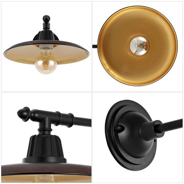 Bonner 12" Farmhouse Industrial Indoor/Outdoor Iron LED Victorian Arm Outdoor Sconce